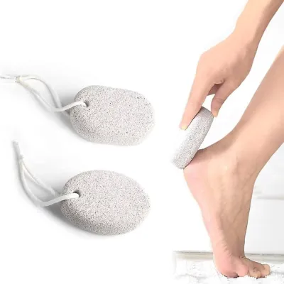 Natural White Bath Oval Shape Pumice Stone Foot Scrubber